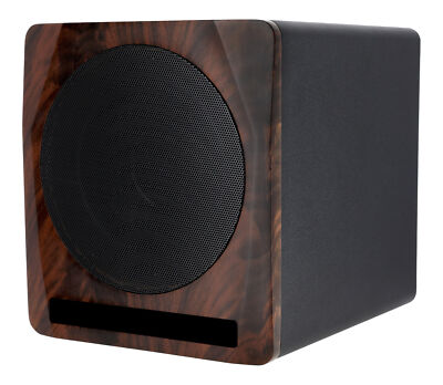 Rockville APM10D Dark Wood 10'' 400w Powered Studio Subwoofer Pro Reference Sub