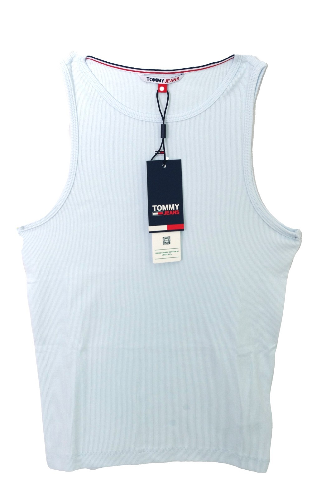 Tommy Jeans Essential Rib Tank Top Odds Womens Light Blue DW14875 Blue
