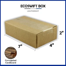 1-Box 7x4x2 "EcoSwift" Brand Cardboard Packing Mailing Shipping Corrugated