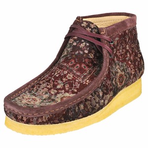 Clarks Originals Wallabee Boot Uomo Burgundy Velvet Stivali Wallabee - 43  EU | eBay