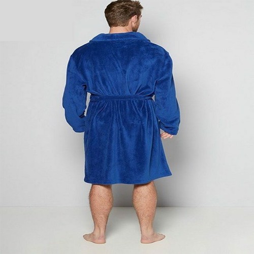 Mens Hooded & Non Hooded Super Soft Dressing Gown Robe New pockets Small - 3XL - Picture 5 of 7