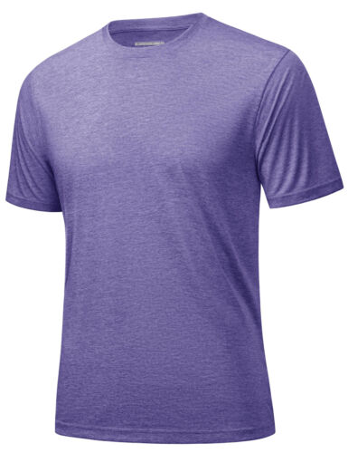 Mens Performance Gym Shirt Short Sleeve Athletic Runing Dry Fit Workout Casual T - Picture 91 of 104
