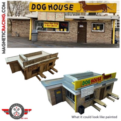 Slotcar Maßstab 1:32 Die Hundehütte für Scalextric und Dioramen