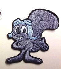 Rocky J Squirrel Cartoon Die Cut 3" Embroidered Patch USA Mailed