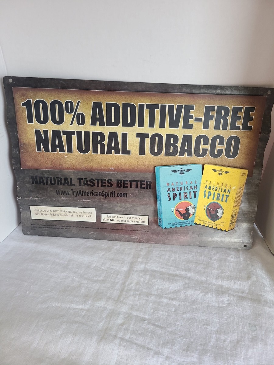 natural tobacco Natural American Spirit Sign ; additive-free natural TOBACCO; 17.5