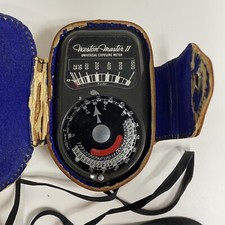 Weston Master II Universal Exposure Light Meter Leather Case  Strap Model 735