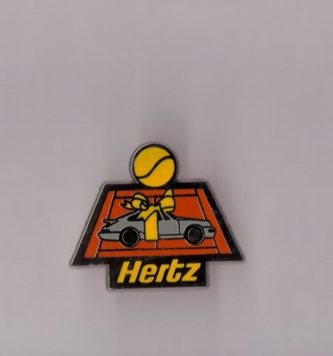 Pin's Sport Tennis Roland Garros - Hertz Porsche 911 En Zamac, Collection AMC