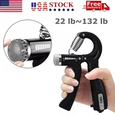 Hand Grip Strength Power Trainer Gripper Strengthener Adjustable Gym Exerciser