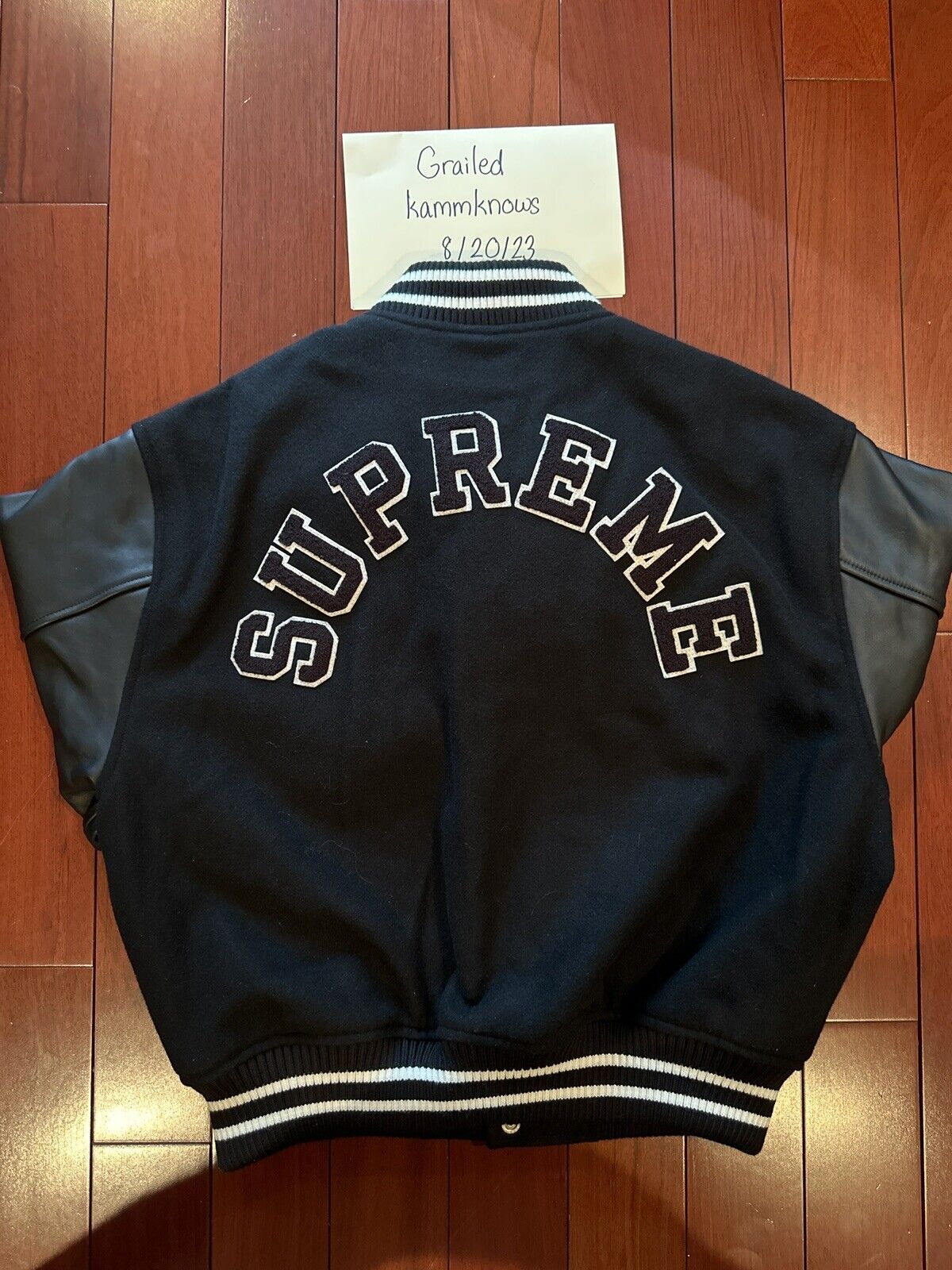 Supreme Tiger Varsity Jacket Black Size Small FW23 IN HAND READY