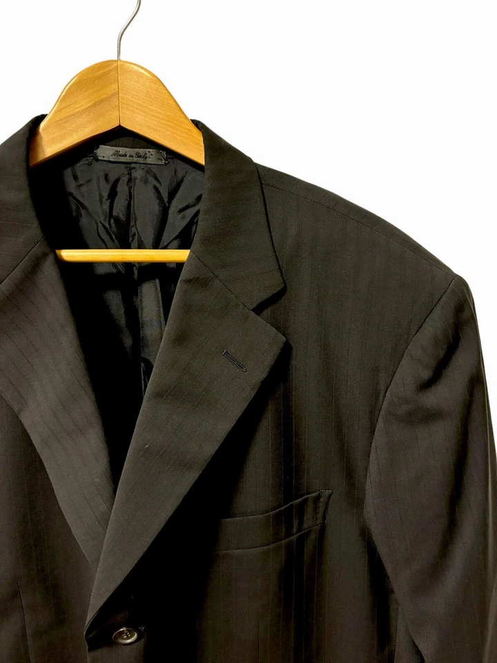 Hugo Boss Vintage Virgin Wool Men’s Single Breast 3 Button Blazer Jacket Black - image 2 of 4