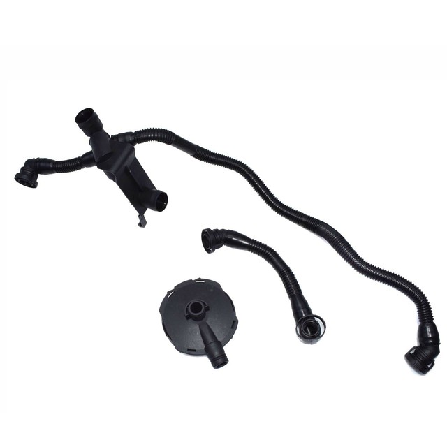 For AUDI A4 A6 3.0L V6 Crankcase Vent Valve & Breather Vacuum Hose Kit