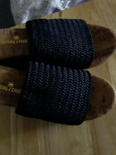 Used Women Sandals Slippers Ladies Summer Wedge Heel Platform Size 6