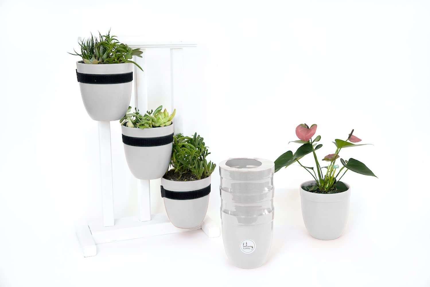 Balcony Buddies 3Pack 6inch Railing Planter for Outdoor Plants