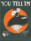 1920 You Tell 'Em antique Jazz sheet music by Nat Osborne woman in balloon dress