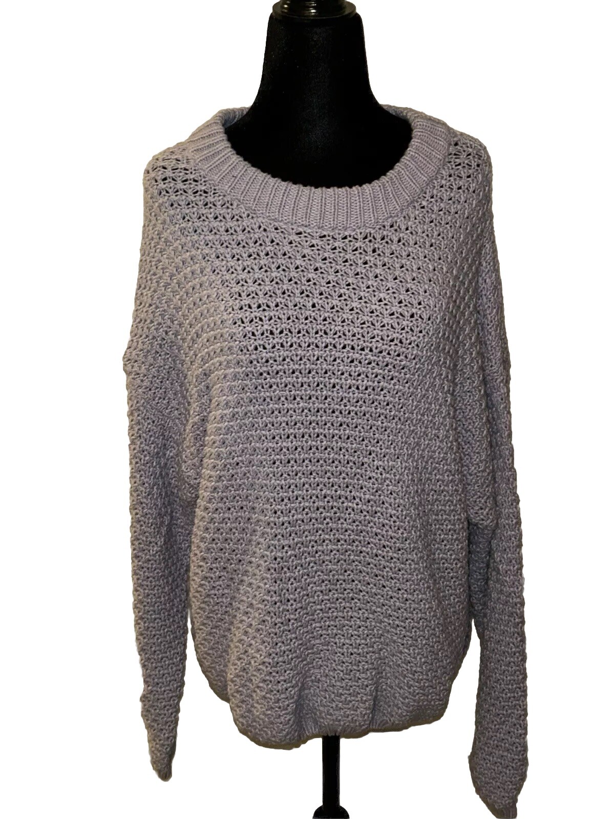 Universal Thread Large Solid Gray Knit Long Sleev… - image 1