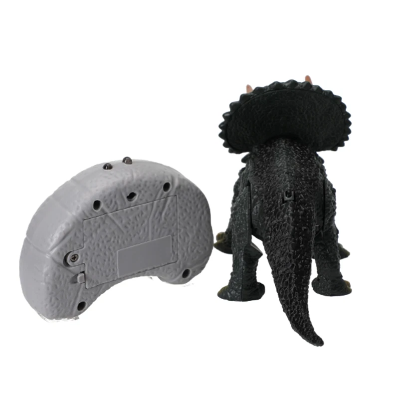 Kids RC Triceratops Infrared Remote Control Dinosaur Lifelike With Light Sounds - Image 2 of 4