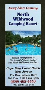 1990s Cape May Court House North Wildwood Camping Resort NJ VTG Travel Brochure