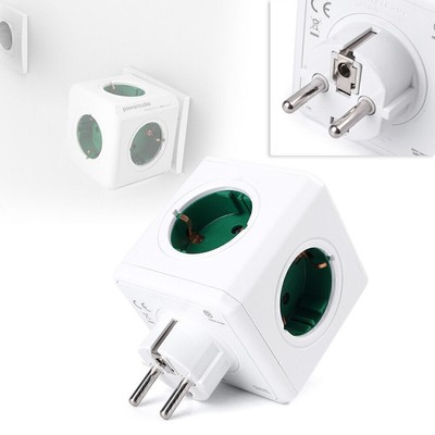 Allocacoc Power Cube Steckdose CE 5 Steckdose Adapter weiß Euro Stecker