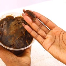 Raw African Black Soap Paste 100 Pure Natural for Skin, Hair, Body: 16 oz.