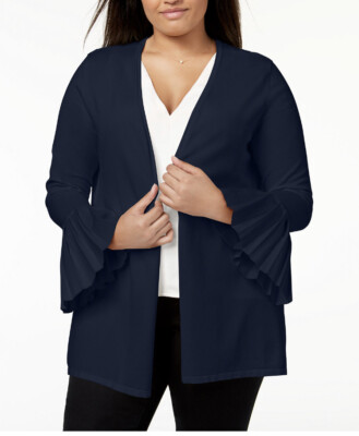 women's plus size navy blue cardigan