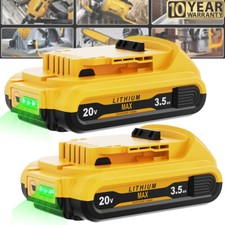 2Pack For DEWALT DCB201 20V 20 Volt Max 3.5Ah Lithium-Ion Battery DCB203 DCB206