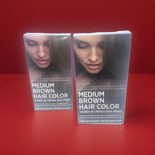 2 BOXES Nu.pore Dark Brown Hair Color Women- Optimized Permanent Hair Coloring
