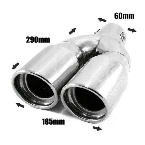Doppio Scarico Punta Tubo Terminale Per Audi A6 S6 A7 S7 A8 S8 Q3 Q5 Q7 80 90 - Foto 5 di 5