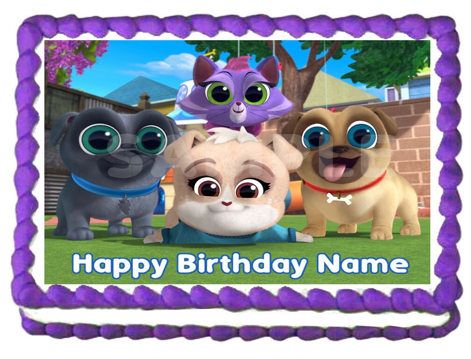 PUPPY DOG PALS Party Edible Cake topper image design