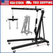 2ton4400lbs Engine Hoist With Lever Folding Cherry Picker Shop Crane Hoist Lift