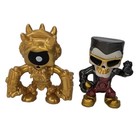 Treasure X S7 Mini Monsters Action Figures - Gold Robot & Vampire Skull Figures