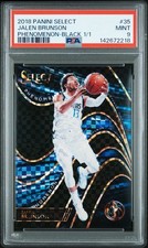 2018 Panini Select Jalen Brunson Phenomenon Black Prizm True 1/1 Rookie PSA 9 MT