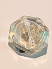Lovely Vintage Clear Colorless Glass Precision Inlay Button.  Octagon. Small. — photo 5