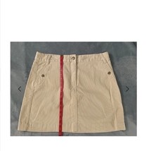 J. Crew Vintage stretch cord Ivory Mini Skirt Women's size 12 17.5  Long