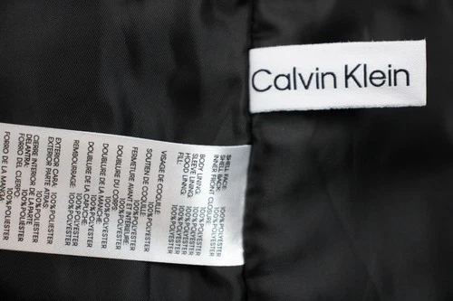 Calvin Klein Infinite Stretch Jacket Mens L Iron Grey Hooded Bib Coat CM024493 image 9