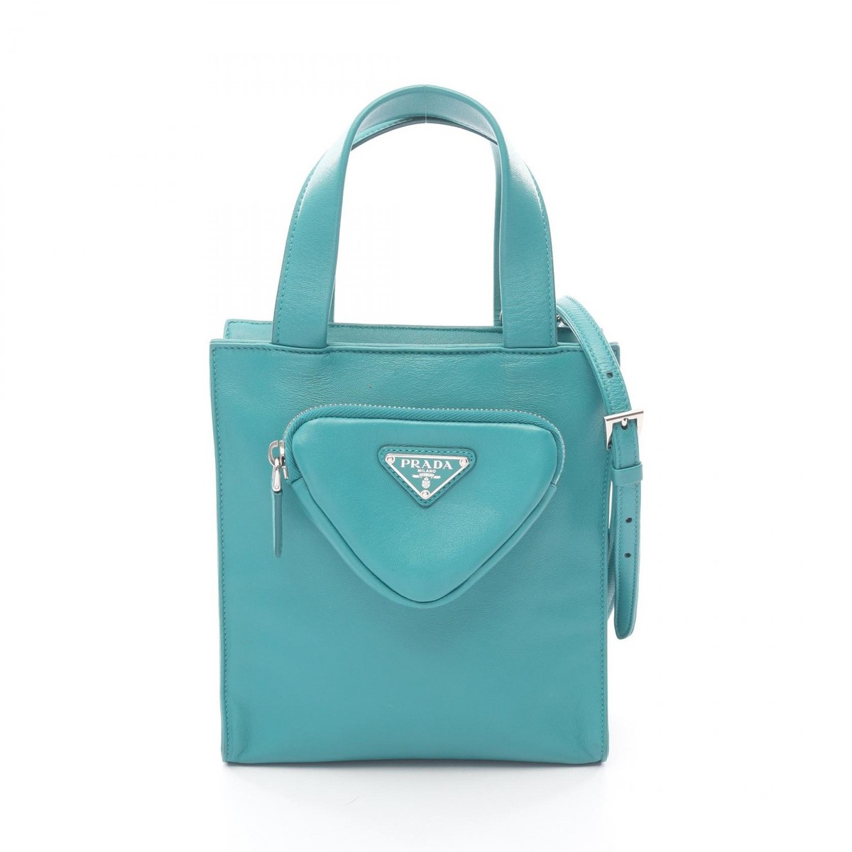 PRADA バッグ 廃盤モデル 極美品 PRADA NAPPA Shoulder Crossbody Handbag 1BG418 leather Green Used