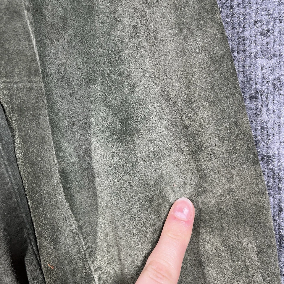 Chaqueta de gamuza de cuero Pendleton para mujer talla mediana pátina verde vintage Foto 4 de 4