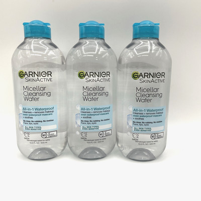 Garnier SkinActive Micellar All in 1 Waterproof Cleansing Water 13.5fl oz 3 Pack