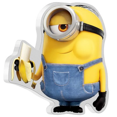 Silbermünze Minions  Stuart Comic Style 2021 - Niue  - 1 Oz PP in Farbe
