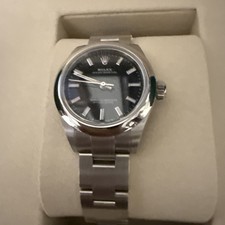 Rolex Oyster Perpetual 28 Automatic Chronometer Black Dial Ladies Watch