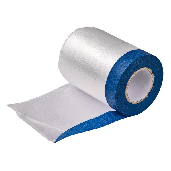 Krepp-Klebeband Kreppband Mit Folie 55 Cm X 20 M Hdpe Malerkrepp Mit Abdeckfolie-image