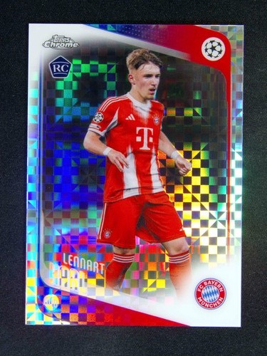 2025-26 Topps Chrome UEFA Lennart Karl #187 RC Rookie X-Fractor