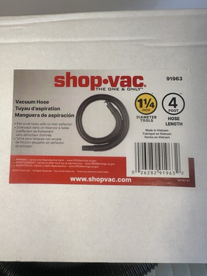 #ad 1 1 4” Hose 4ft Shop Vac Replacement Hose Model 91963 Wet Dry Vacuum $15.99