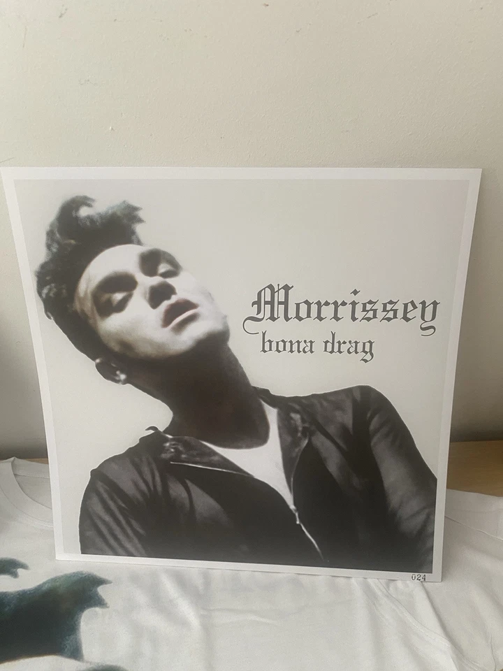 Morrissey Bona Drag Ltd Ed Bundle 2x Teal Vinyl LP, T-Shirt & Print - Image 2 of 4