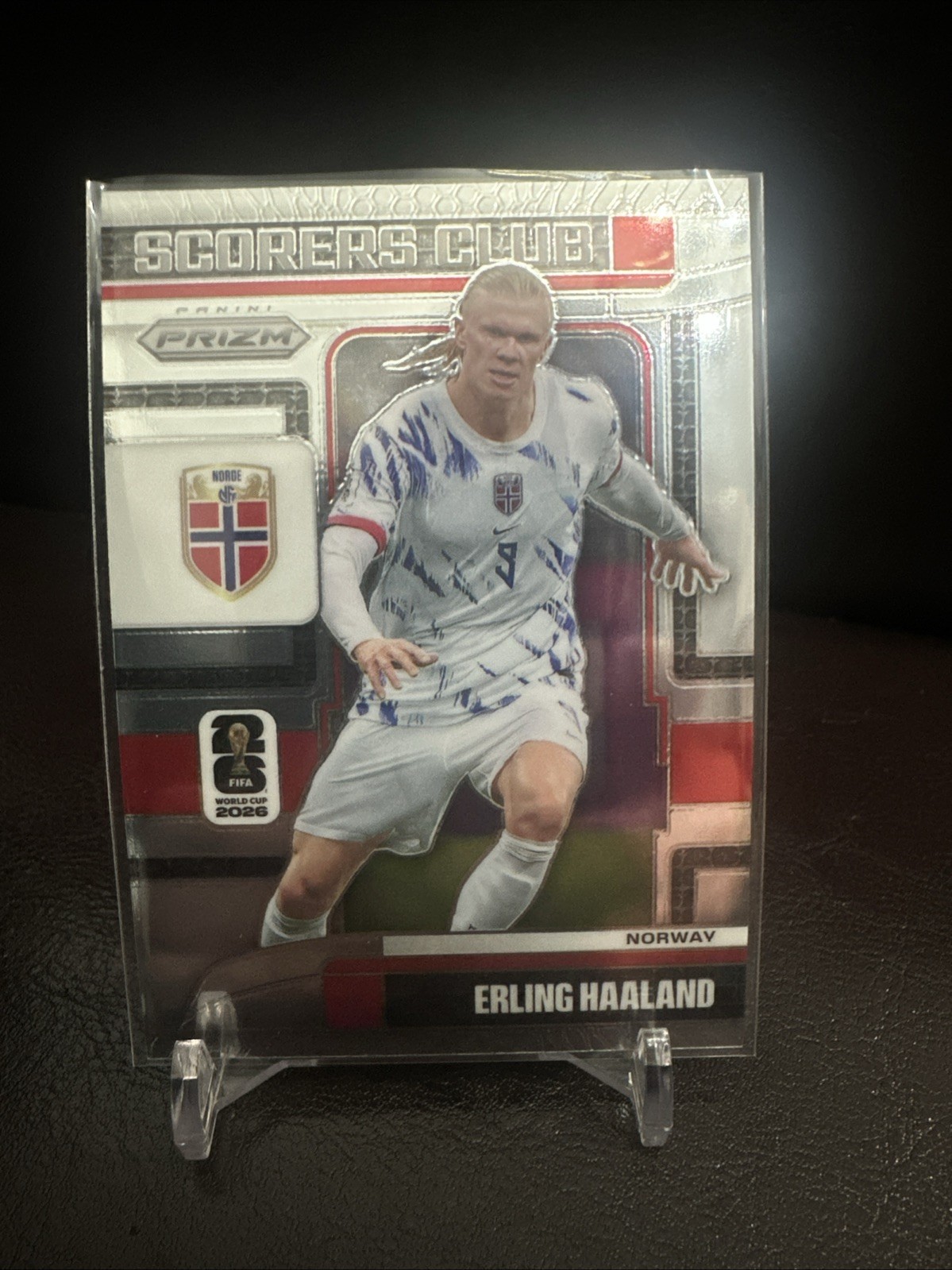 2026 Panini Prizm World Cup Erling Haaland Scorers Club Silver Prizm U402