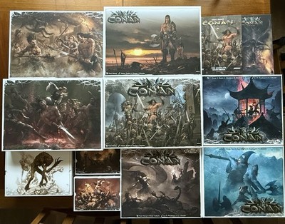 Monolith Conan Fantasy Board Game Lot w/ Miniatures, Boards & Scenario Books