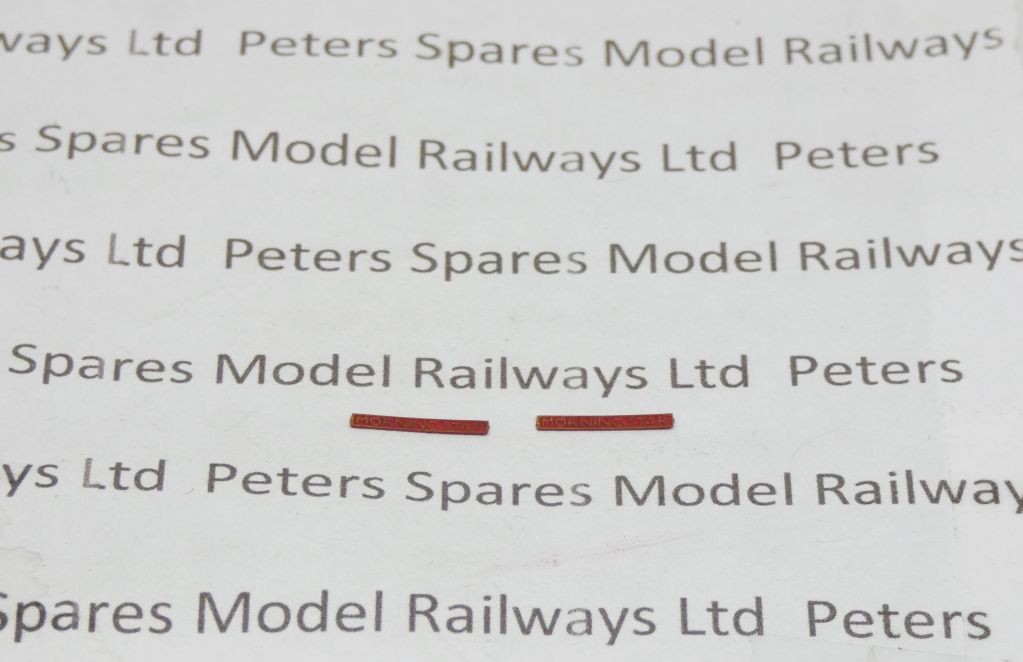 Dapol 116081 Britannia N Gauge Nameplate Morning Star (Pair)