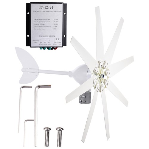1200W Wind Turbine Generator Kit 8 Blades Windmill DC 24V Charger Controller- - Picture 5 of 10