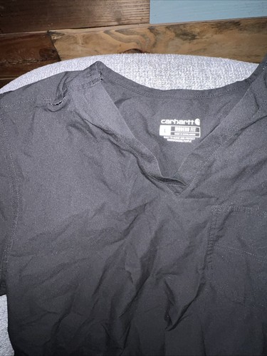 (2) Two Carhartt Force Scrubs Top Men’s Large Pocket V-Neck Black - Picture 10 of 11