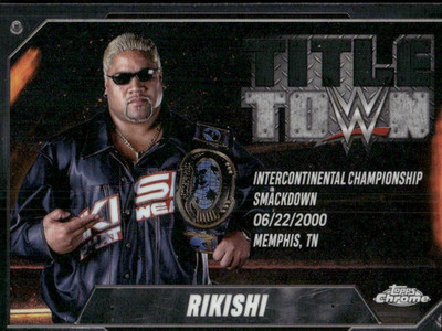 2025 Topps Chrome WWE Title Town #TT-RIK Rikishi wrestling card