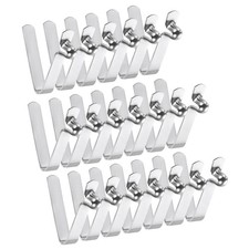 7 x 6mm Kayak Paddle Snaps, 20 Pack Steel Tent Pole Clips, Silver Tone